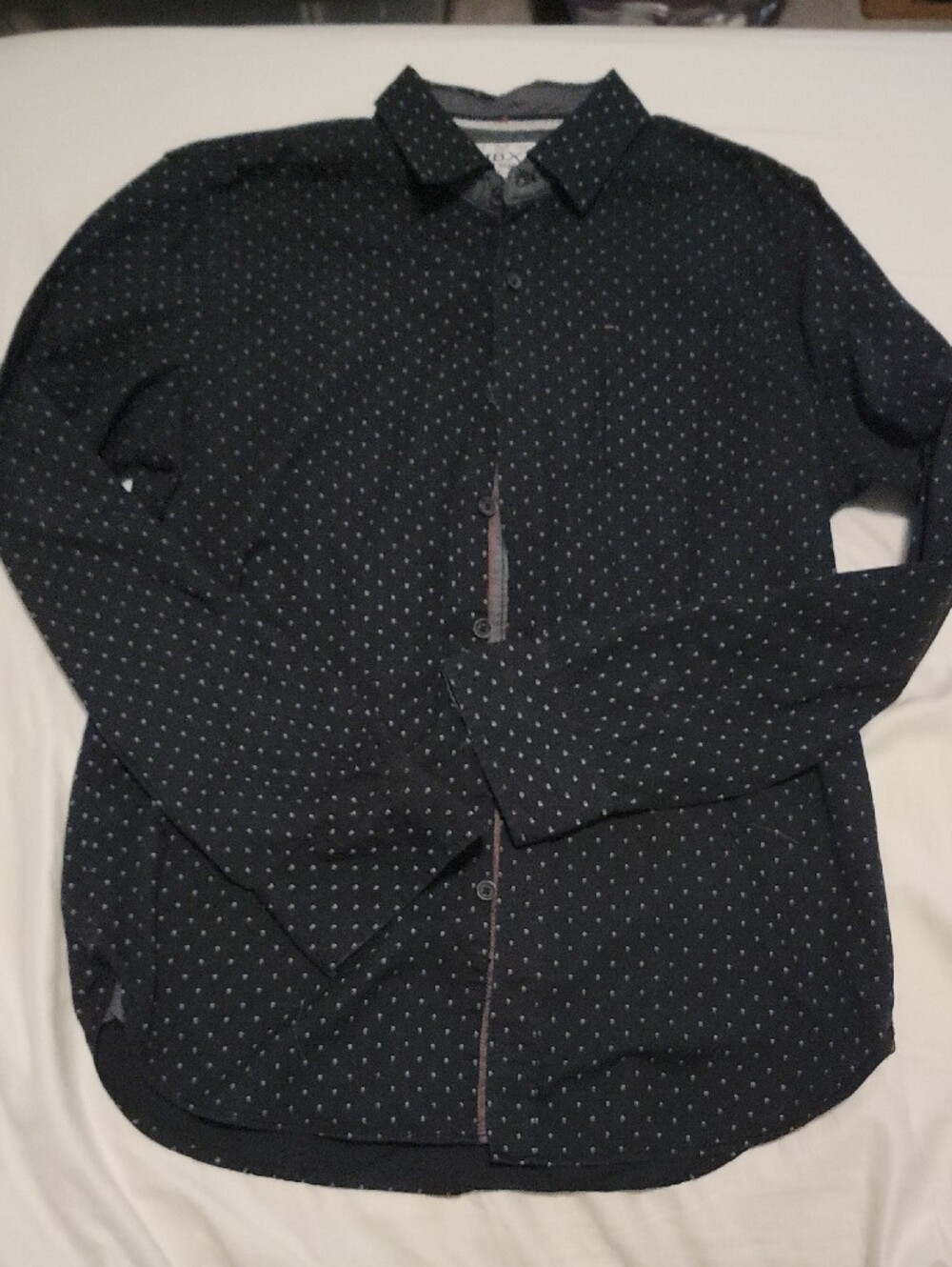 MBX Denim Wear slim-fit black long-sleeve button shirt Mens Size Medium